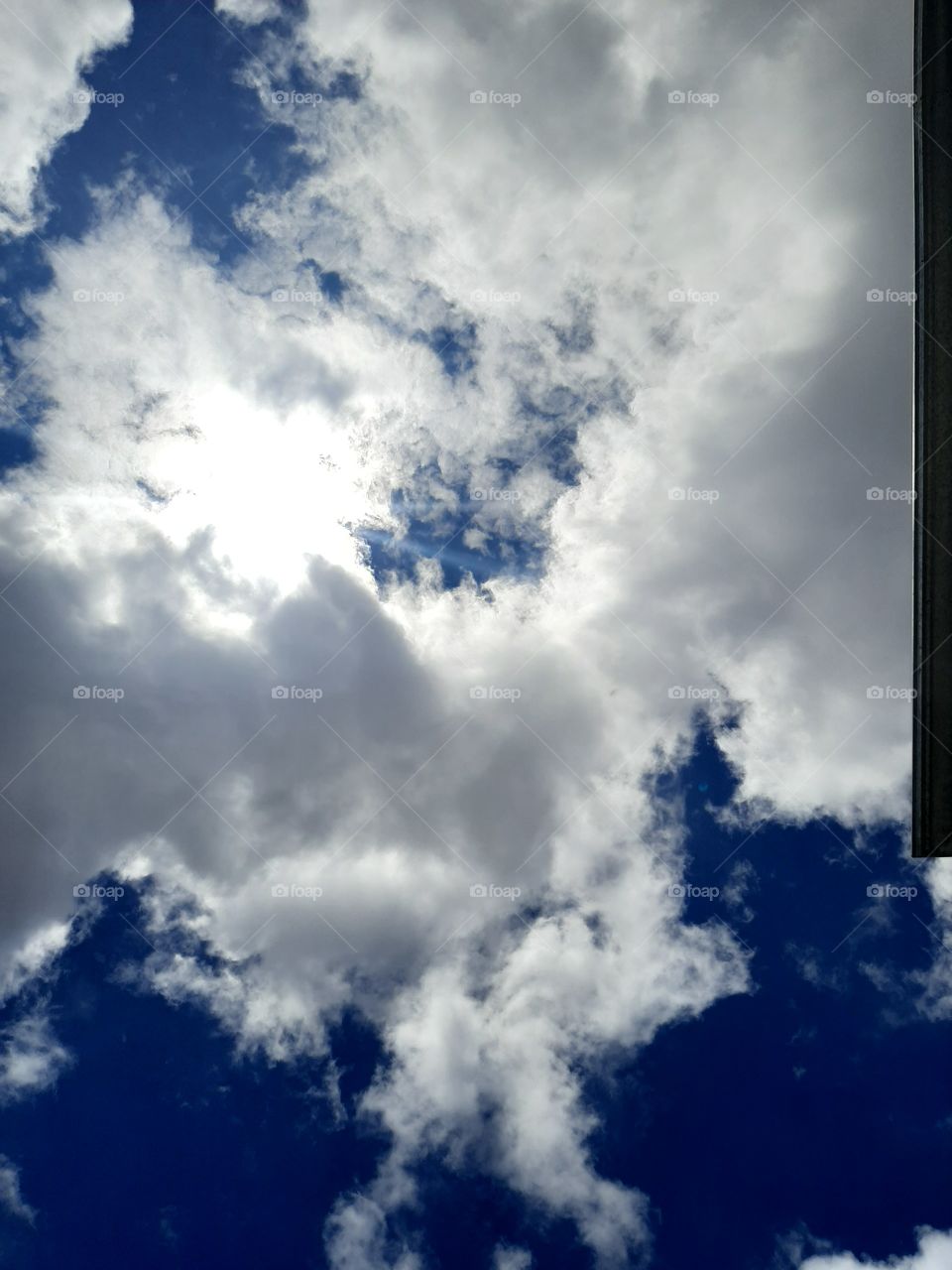 Sun between the clouds.