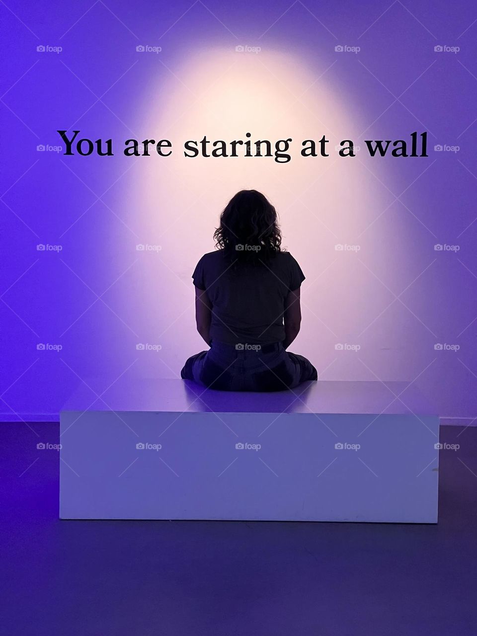 Staring at a wall 