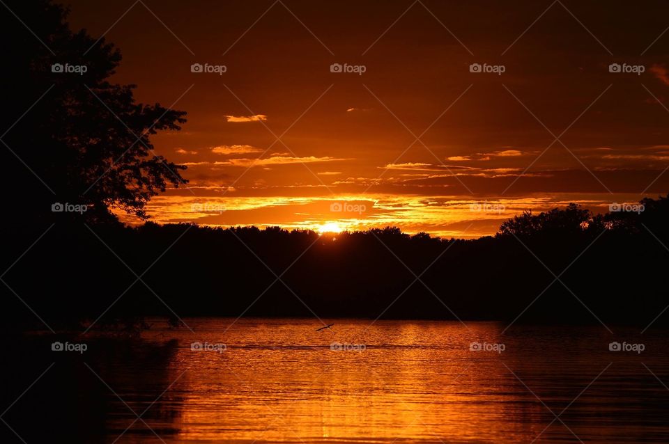 Sunset at Frentress Lake. 