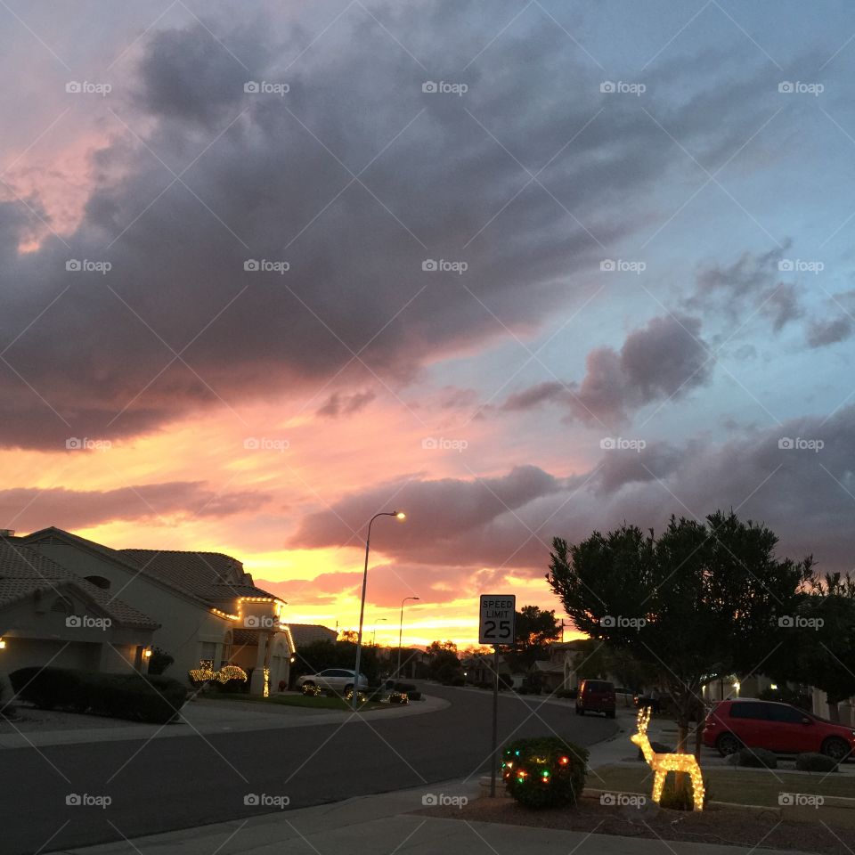 Sunset from my home Arizona 
