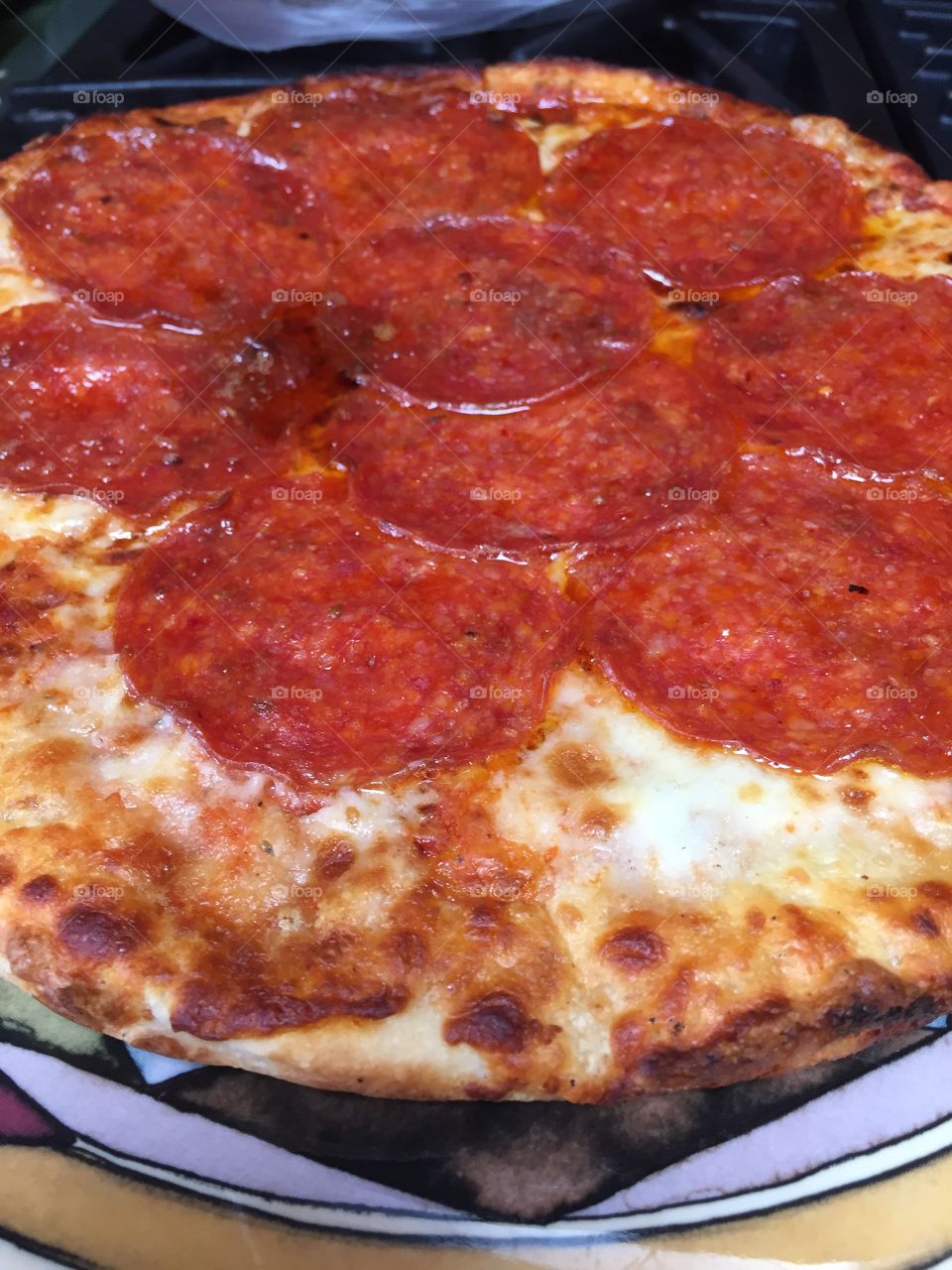 Pepperoni up close