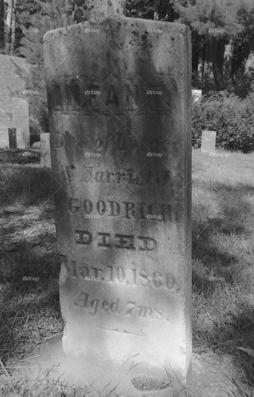 Infant grave 1860