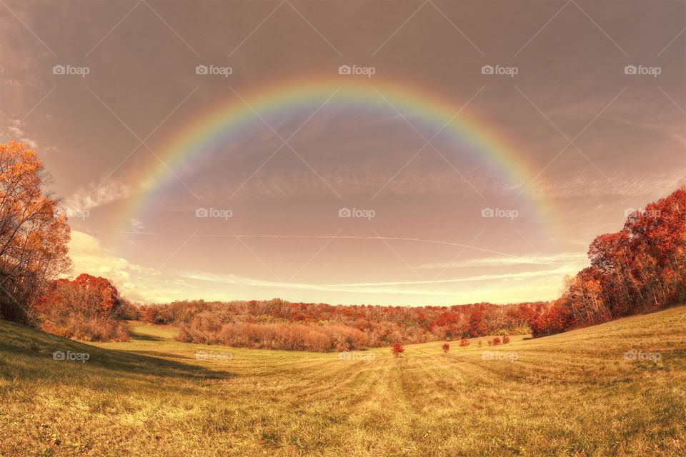 Autumnal Twilight Rainbow