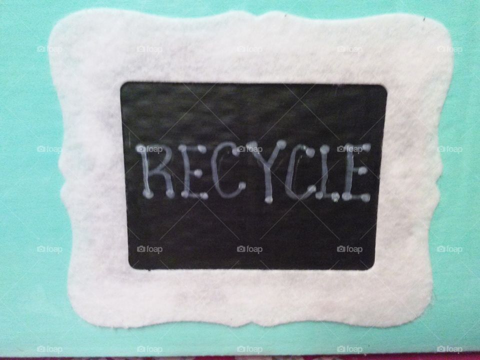 recycle. framed recycle sigh