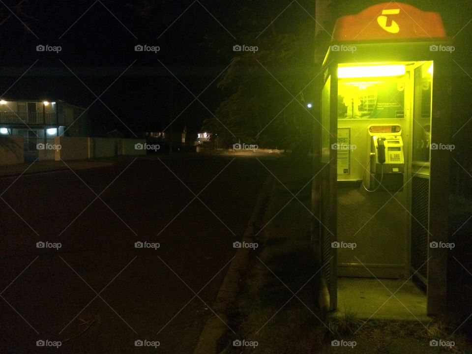 Phonebooth. Phonebooth in the dark