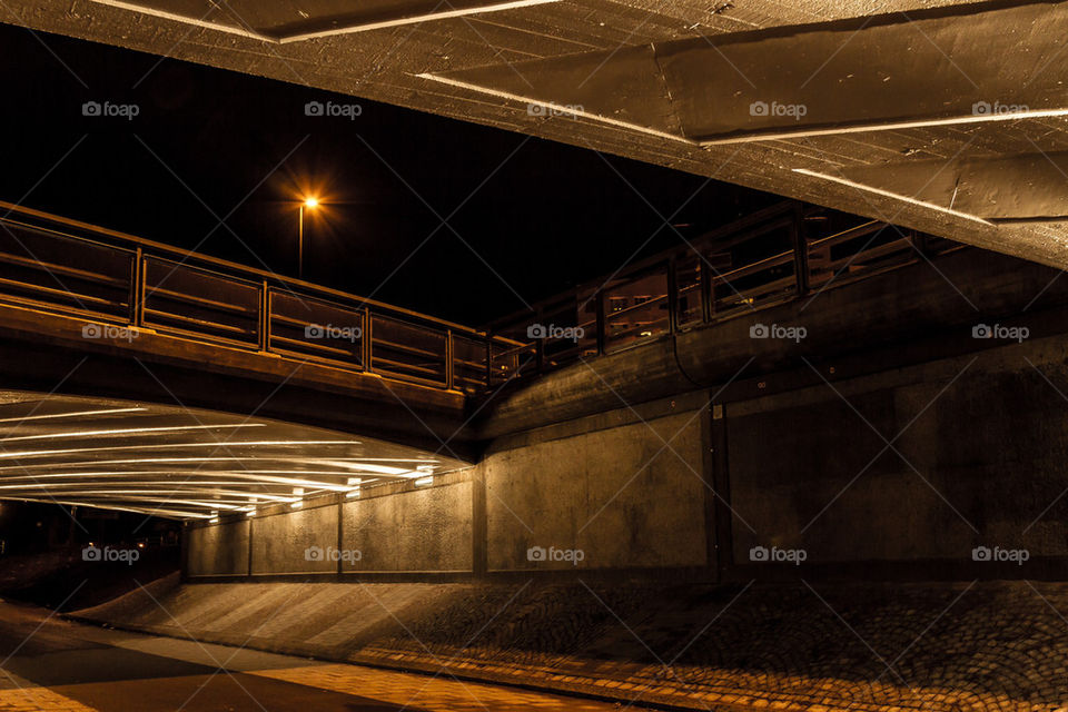 sweden tunnel night lights by drutten