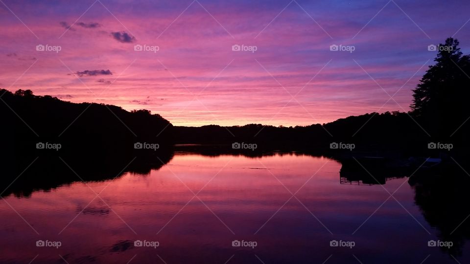 Sunset at the lake, September  2016.