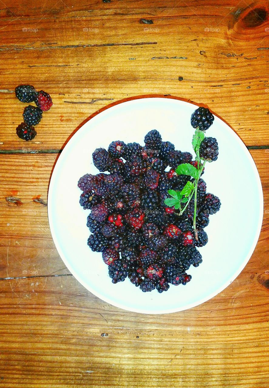 cooking ingredients of black berries in bowl