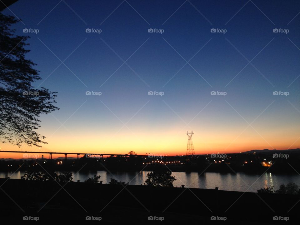 A beautiful dusk shot of Vancouver.