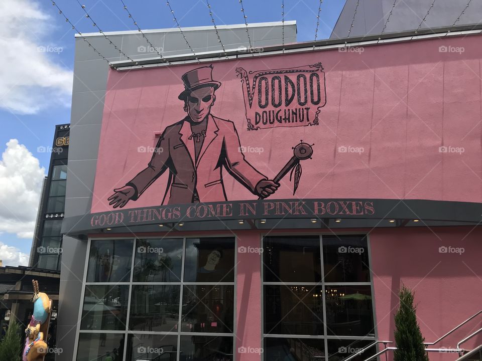 Really cool place at Universal called Voodoo Doughnuts. 