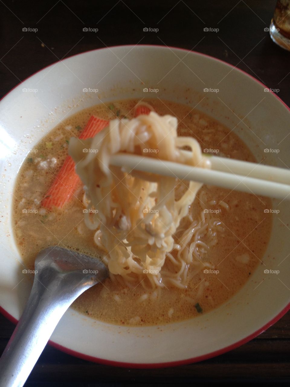 Tom yam kung noodle thailand.