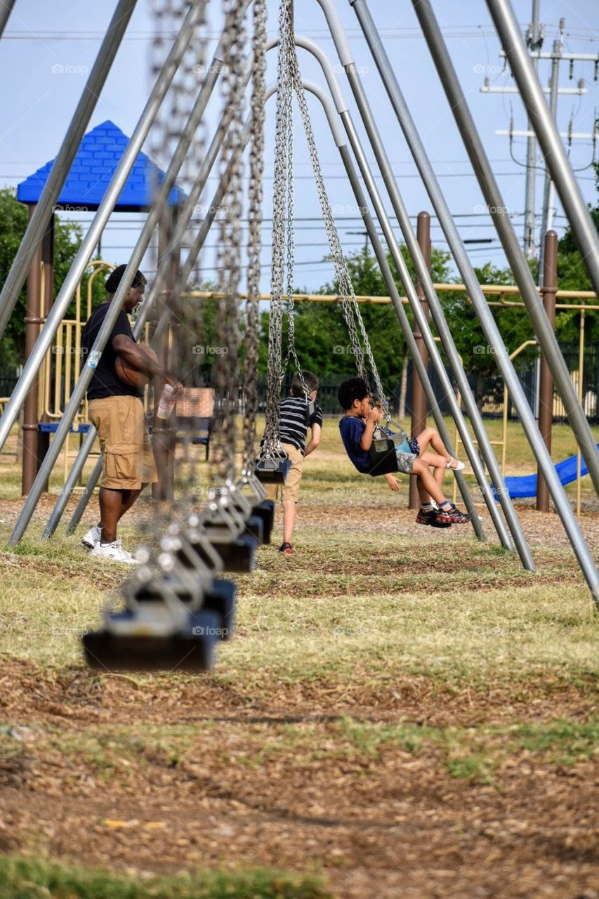 Swinging on a swing let’s you always see the world from a different perspective. The higher you go the more thrilling the world becomes, especially to little ones.