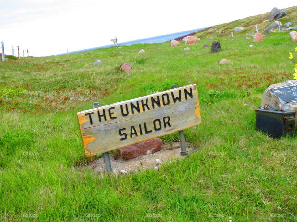 Unknown Sailor. Sailor's Grave at White Point, Cape Bretton
