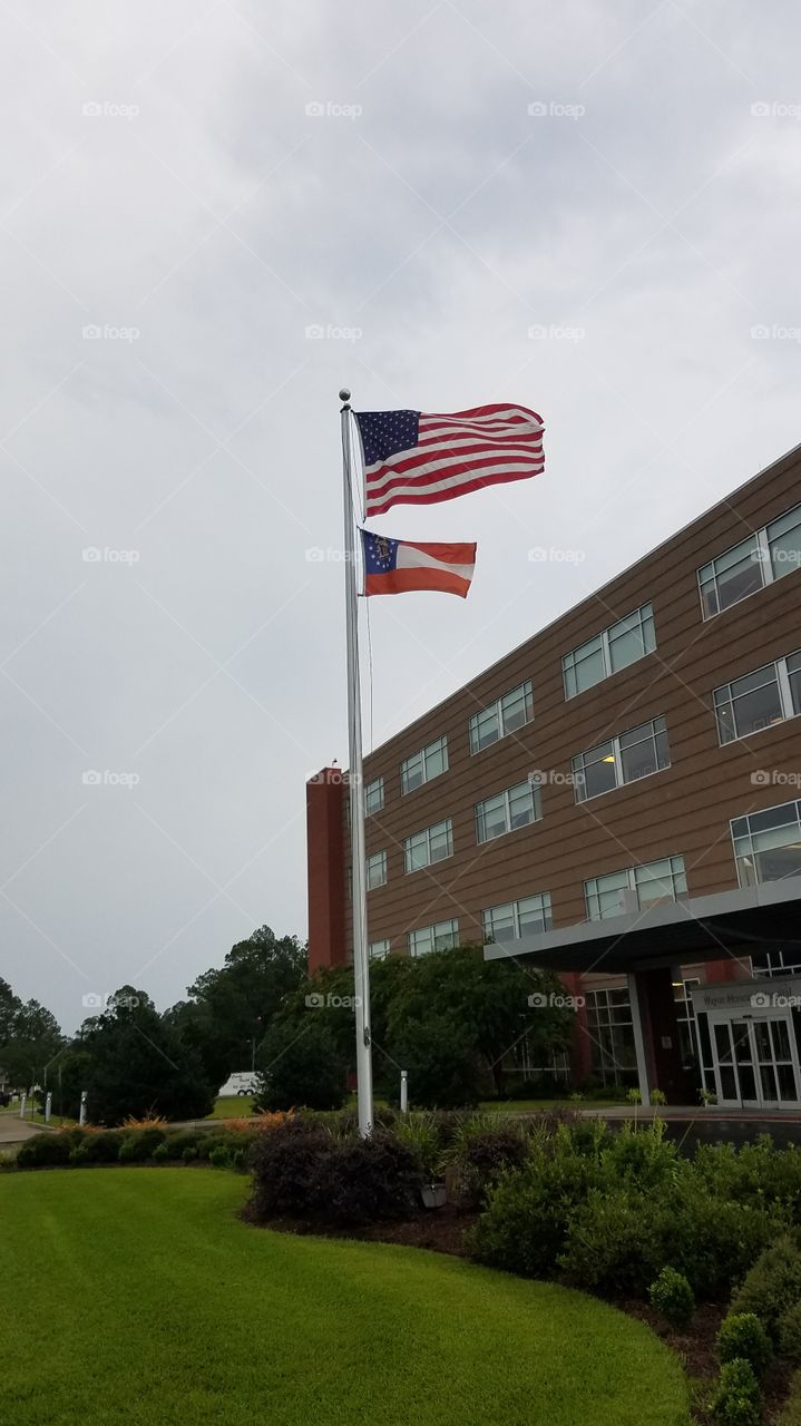 Wayne Memorial Hospital Flags