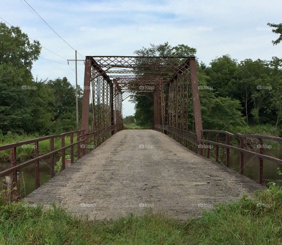 Old 280th Street Bridge over West Fork Cedar River in Butler County, Iowa. 