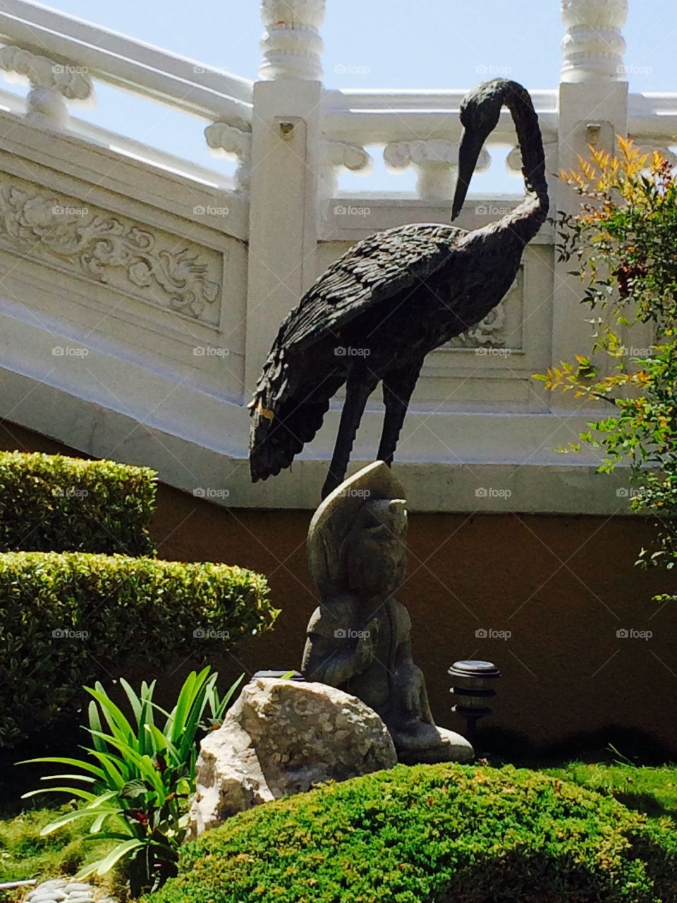 The heron statue 