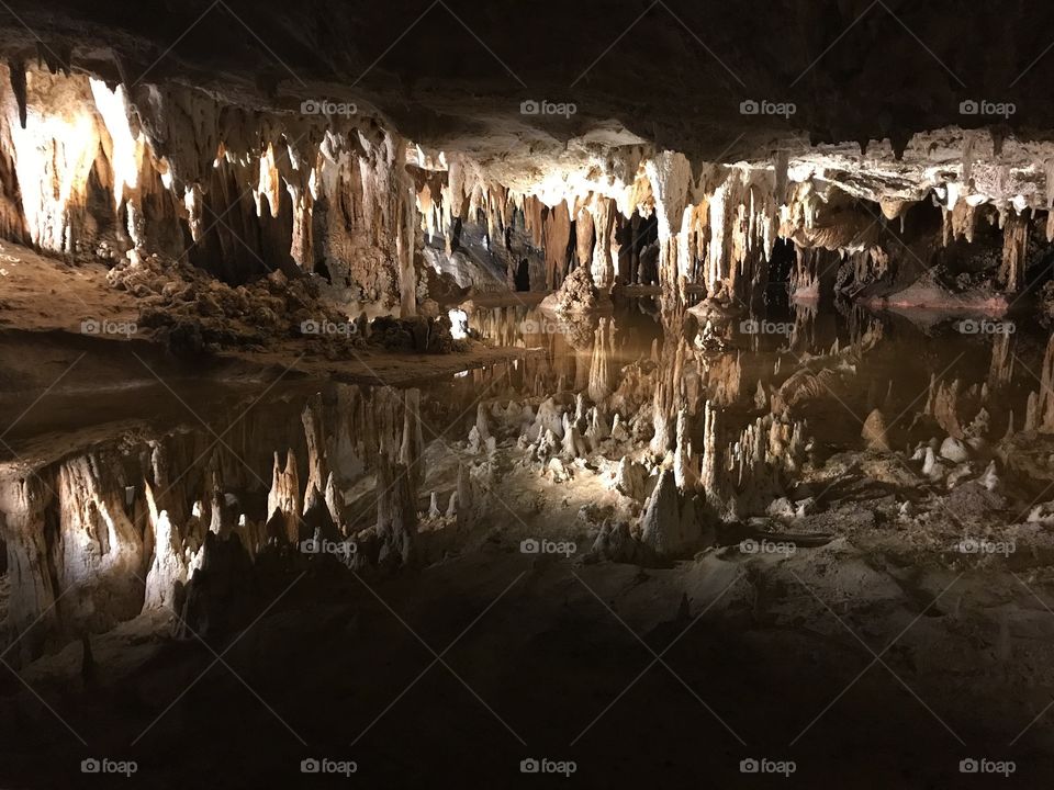 Reflecting pool in Luray Caverns, Luray, VA. 