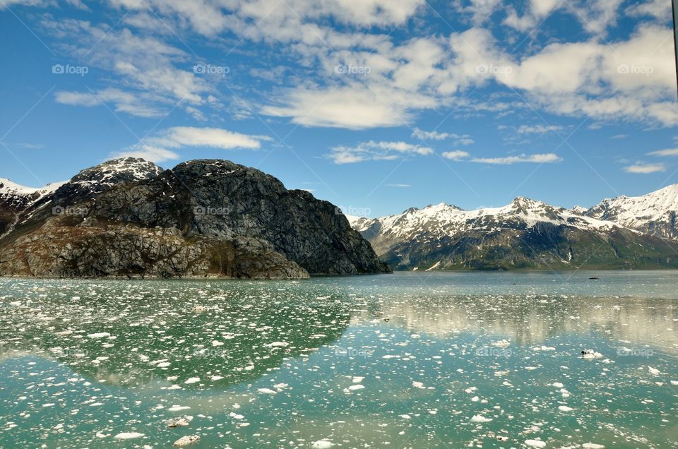 Reflection of mountain in lake