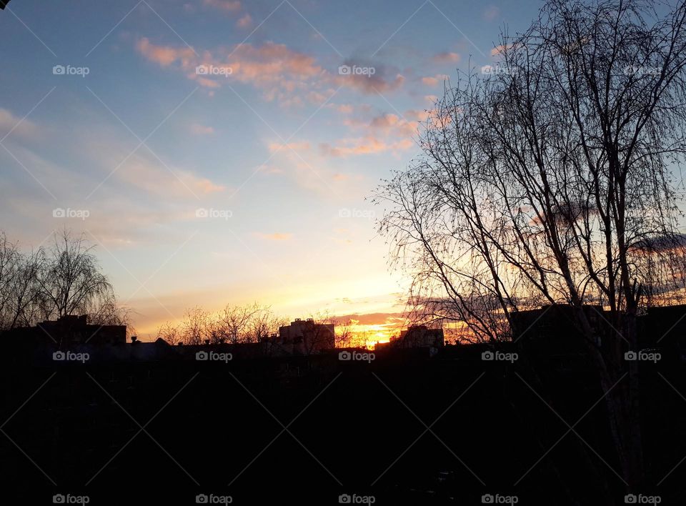 Sunset,beautiful nature scene