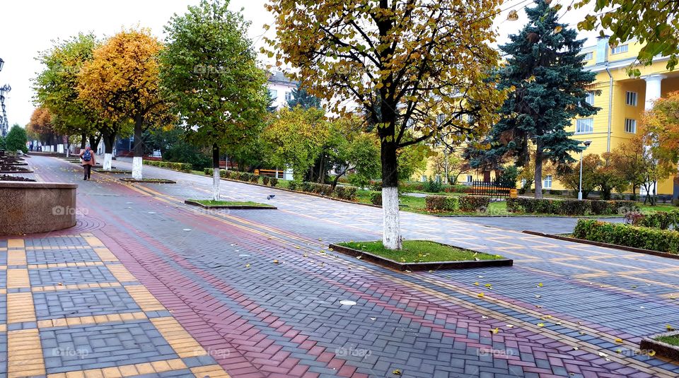 Autumn in Cheboksary street