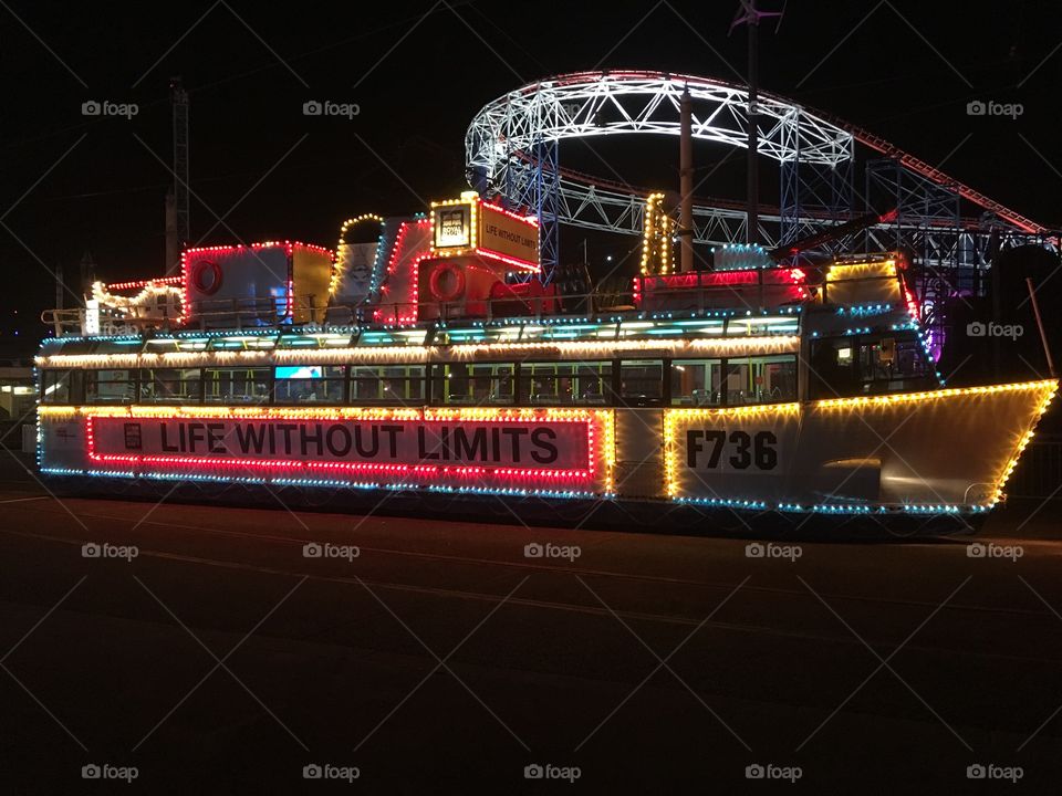 Blackpool lights tram