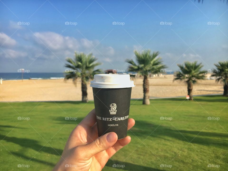 Coffee on the way to the beach