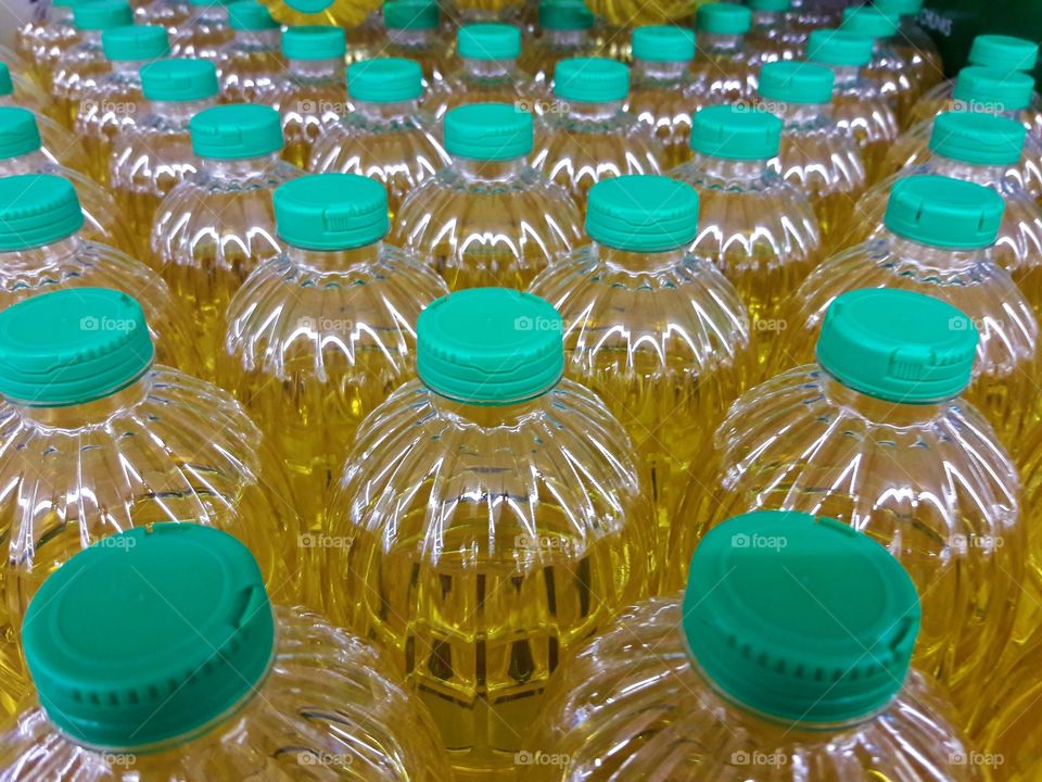 Extreme close-up of cooking oil