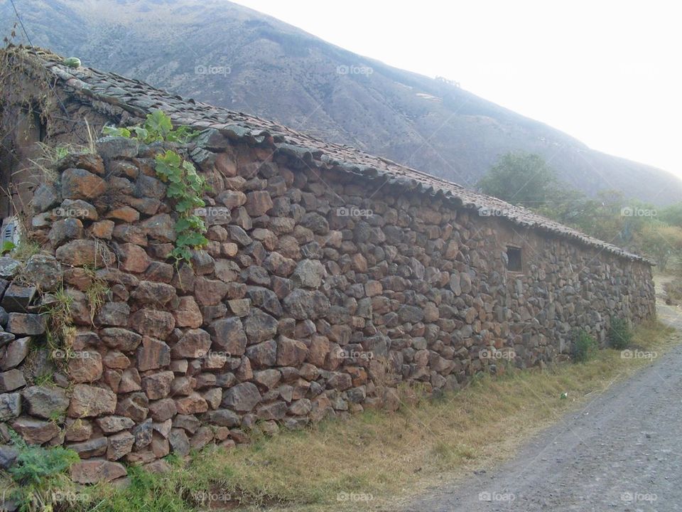 Rural street in Unu Urcu, Sacred Valley, Peru