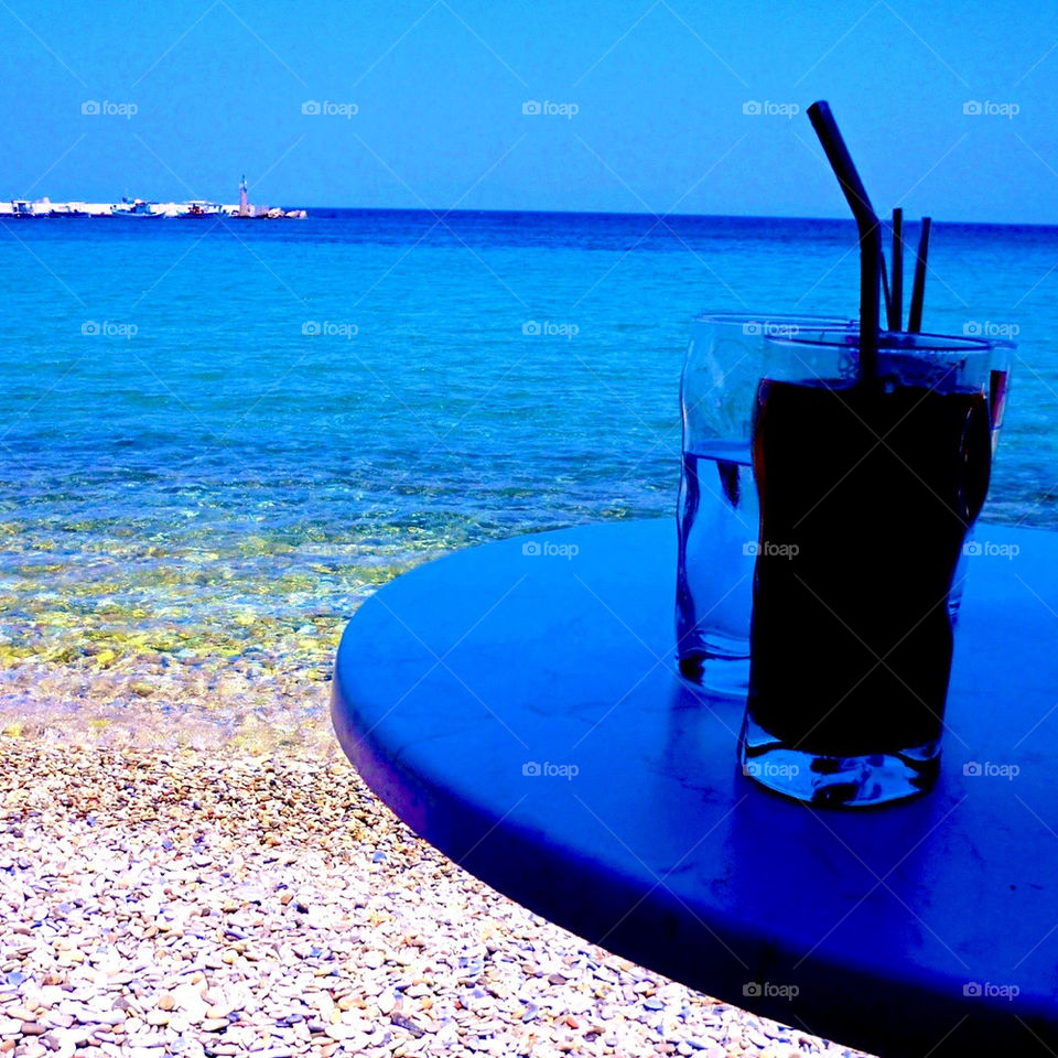 beach ocean blue table by cabday