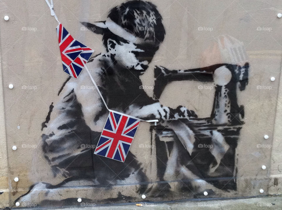 Banksy sew on kid