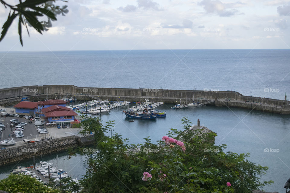 Lastres port view