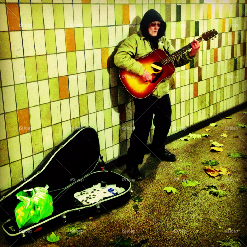 street subway guitar musician by jbrinkler