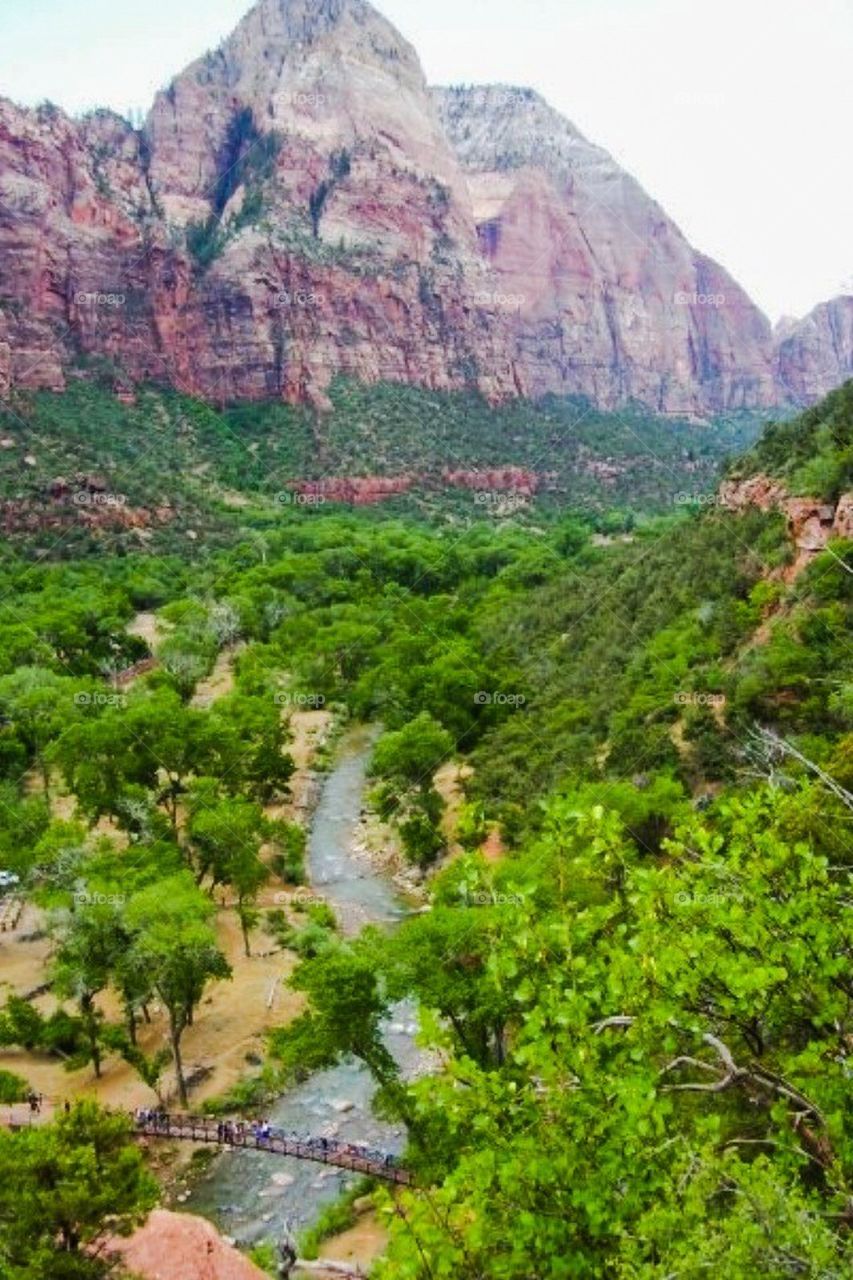 Bridge in valley