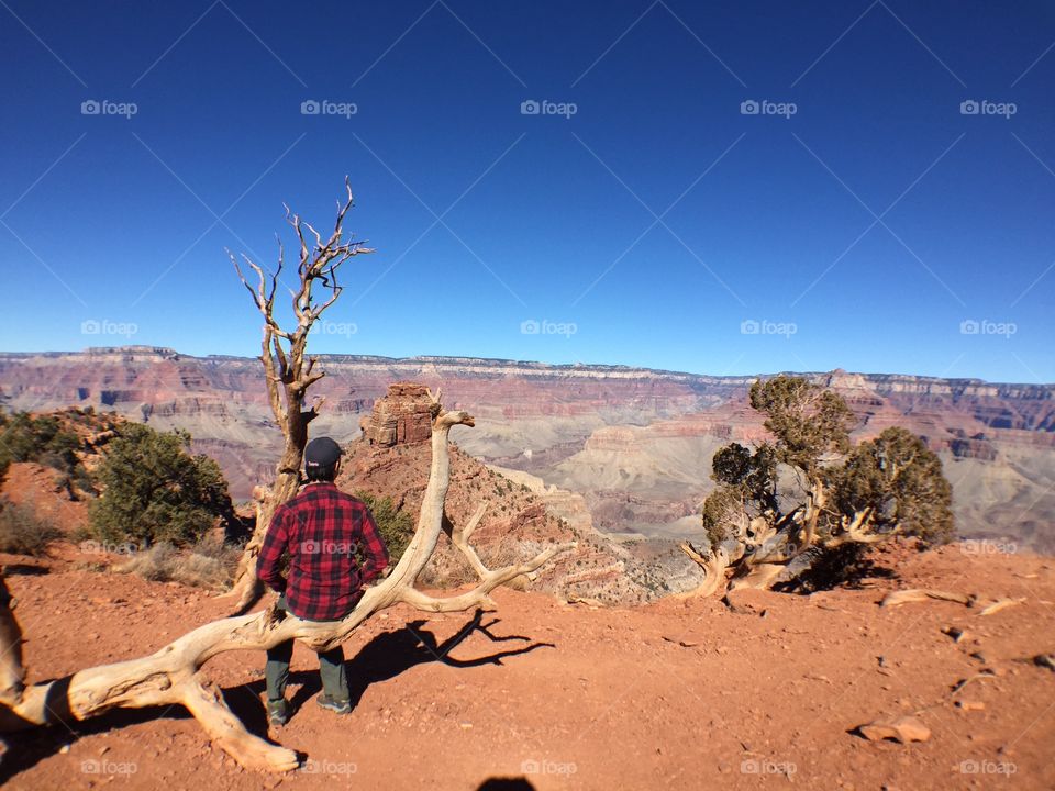 Sitting Grand Canyon national park 