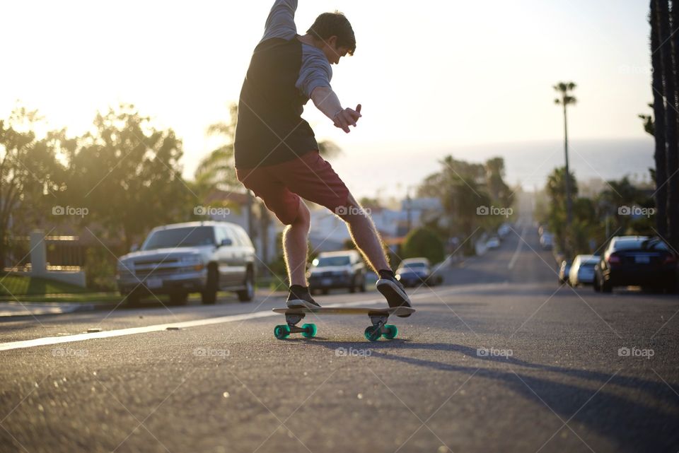 Skating at golden hour