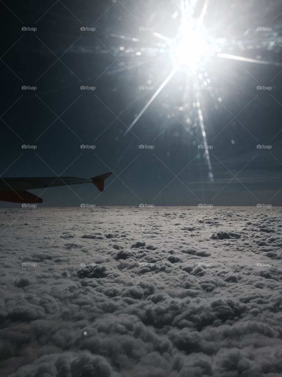 Sunny flight, dark filter 