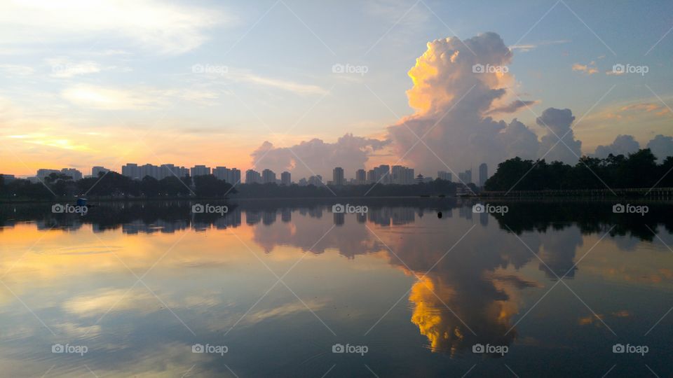 Lake side sunrise