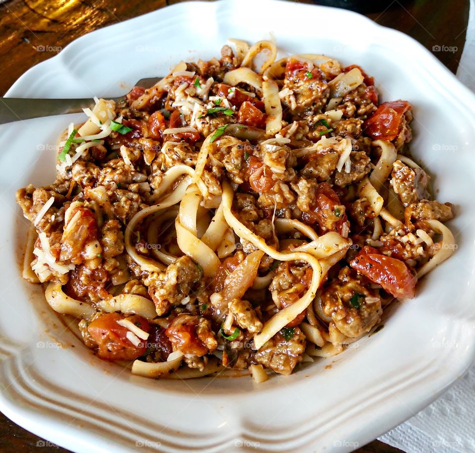 Delicious Meatless Bolognese for dinner tonight. 