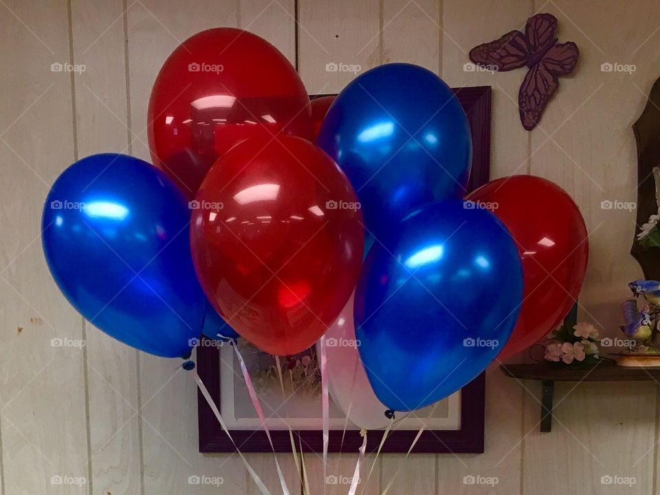 Red & Blue Birthday Balloons 🎈 