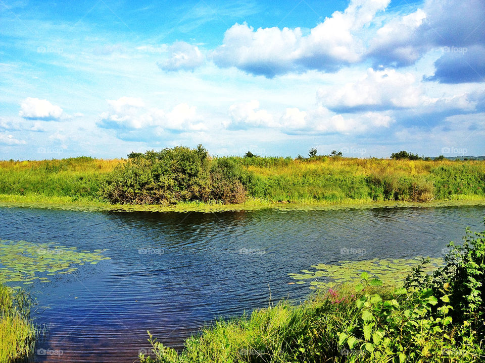 russia landscape sky field by penguincody