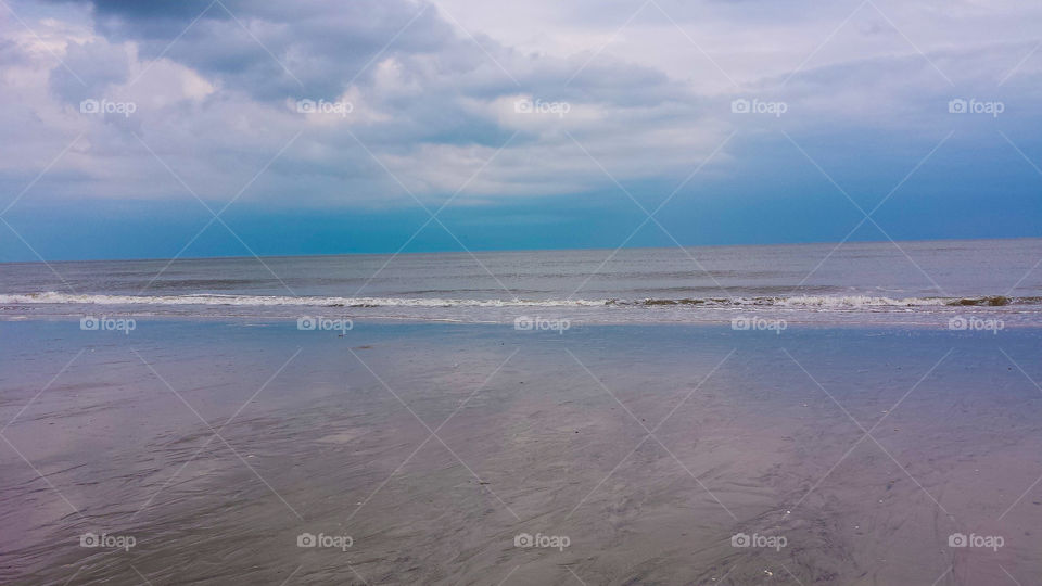 Edisto Beach. A gorgeous view of Edisto Beach on an overcast day.