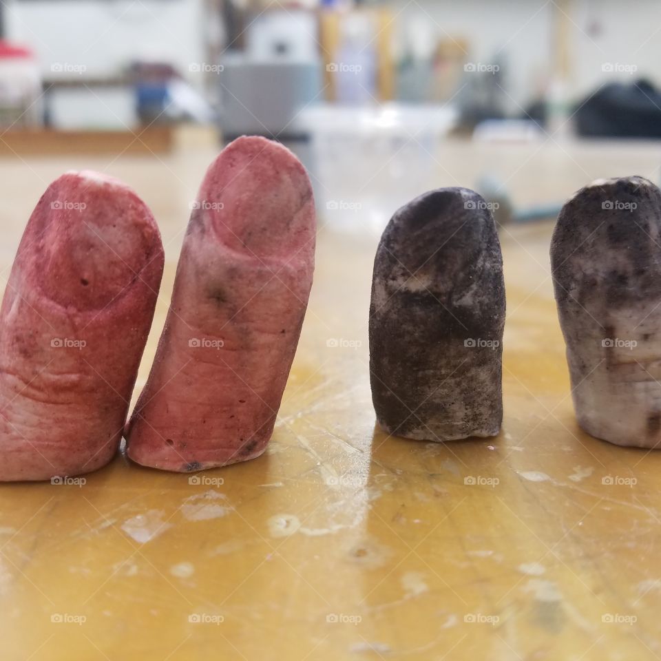 plaster fingers