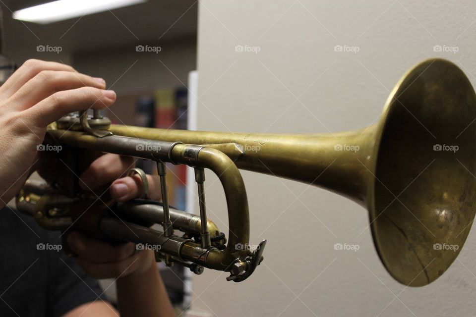 A simple trumpet in the hand of an expert. 