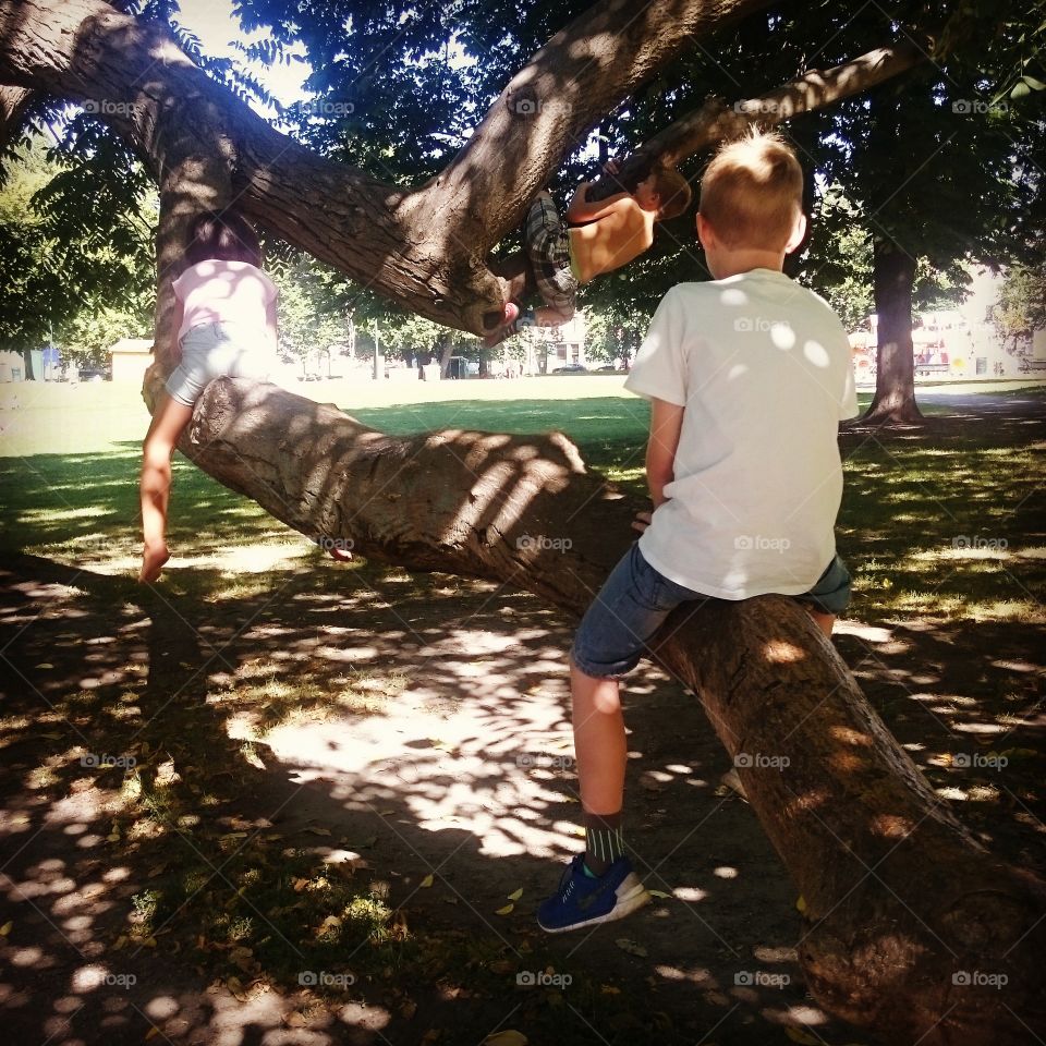 Climbing. Childrens playground