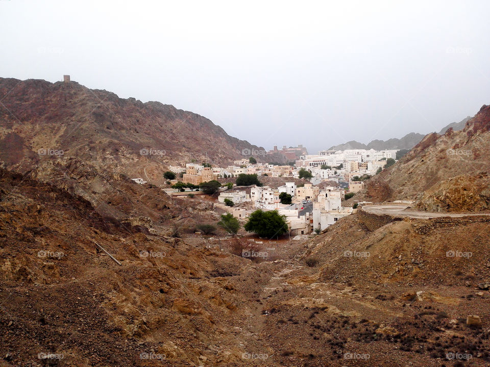 Houses in the middle of the mountains