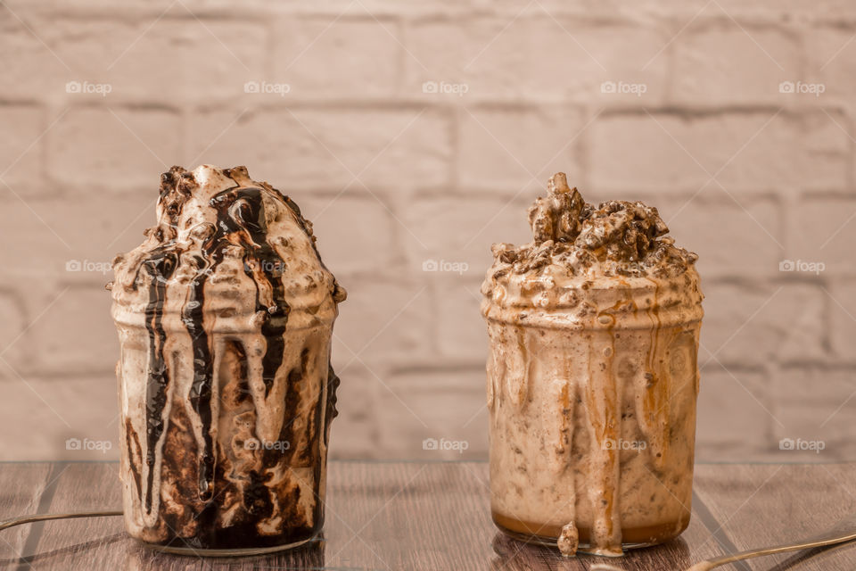 Melted Oreo ice cream