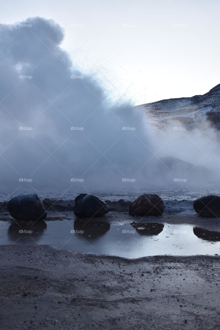 Geiseres del Tatio a 4.200 metros sobre el nivel del mar.