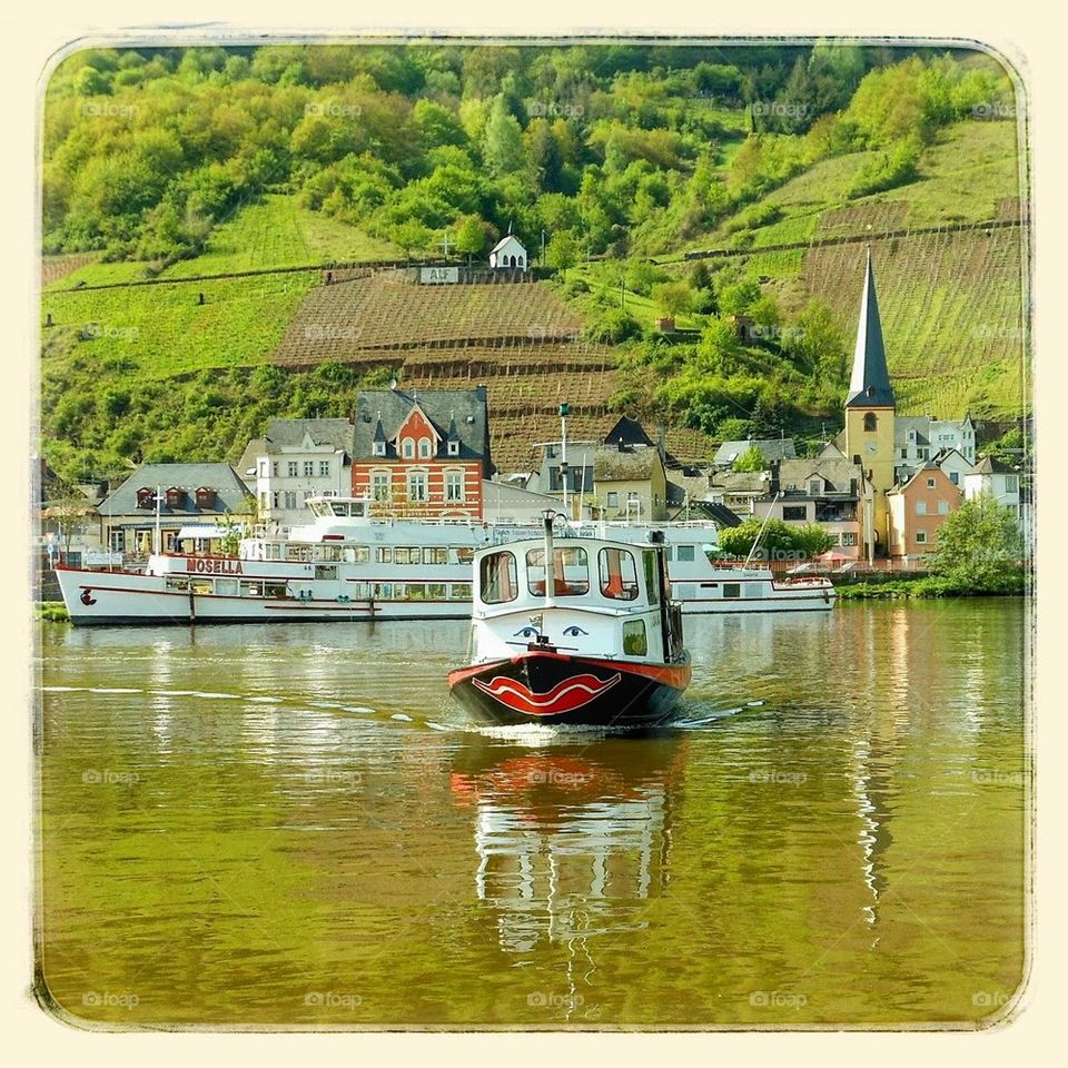 Ferry across the Mosel River