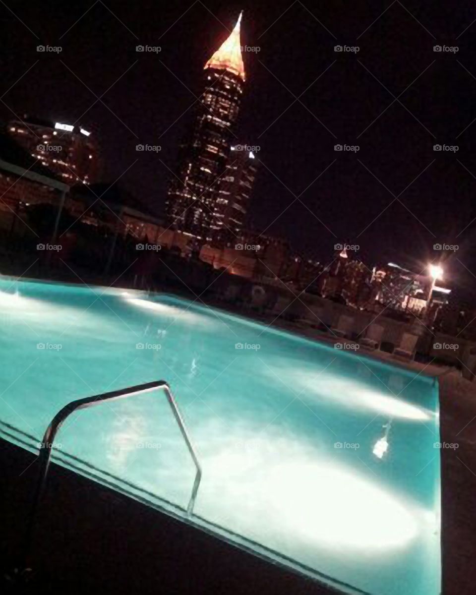 rooftop pool in the city