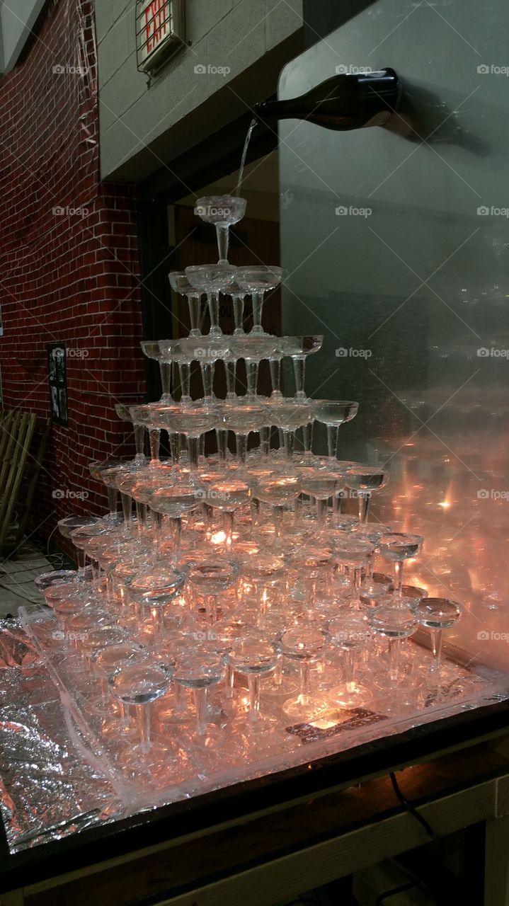 Glass fountain
